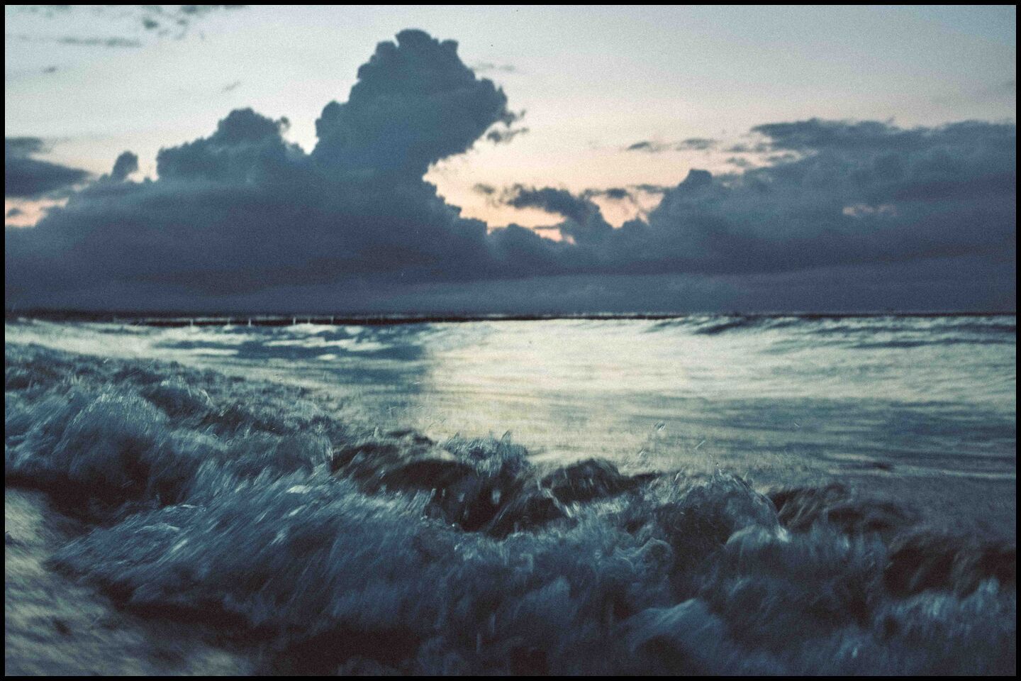 clouds and waves on the east coast